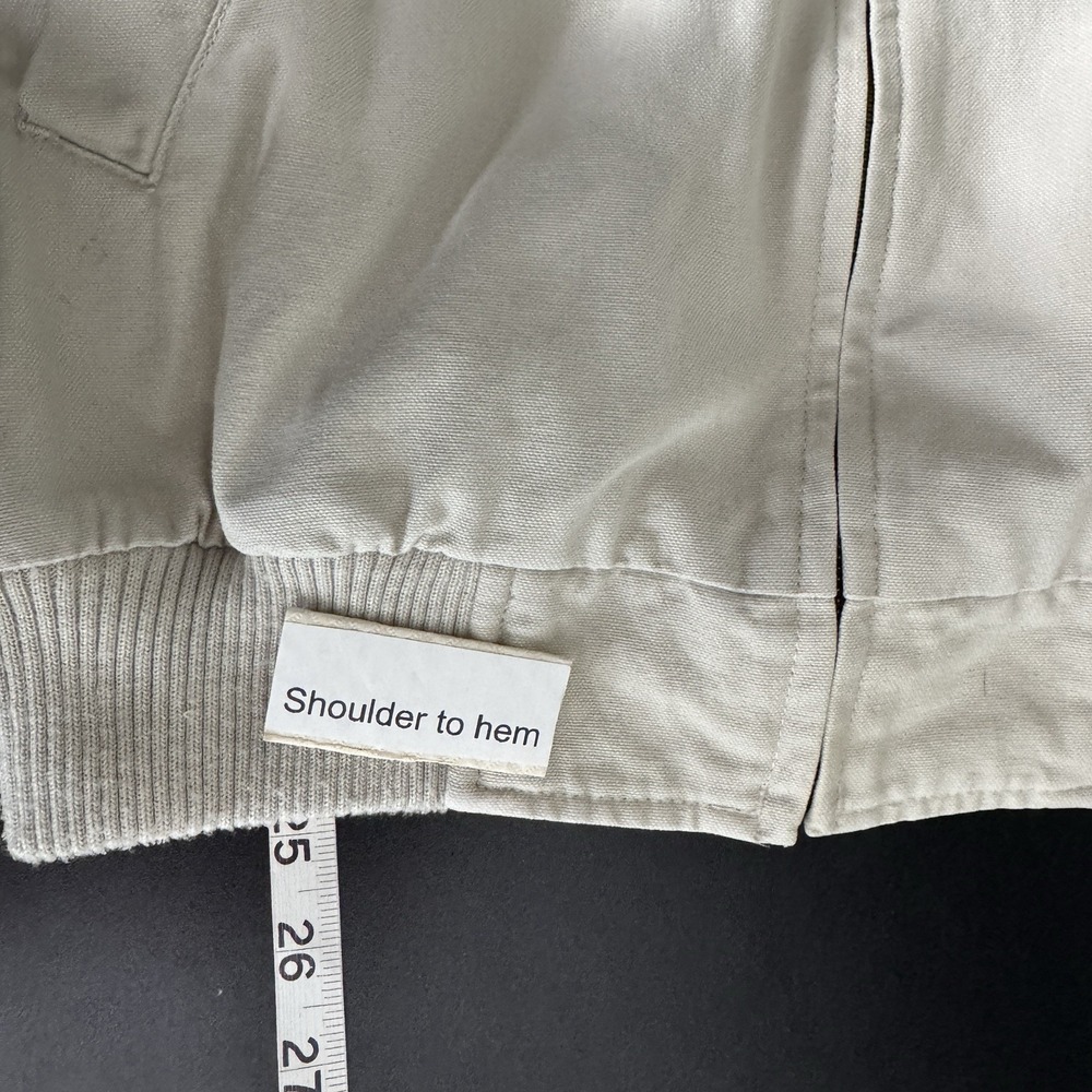 Vintage Eddie Bauer Mens Harrington Jacket Sz S Bomber Khaki Canvas 90s Baggy - Picture 12 of 12